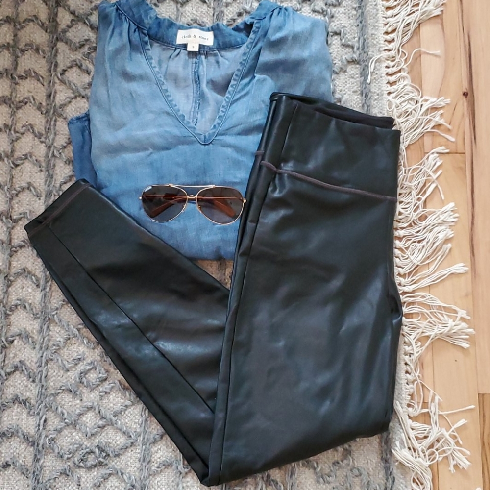 Athleta Faux Leather Leggings